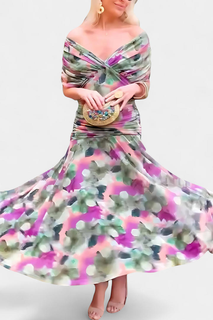 Abigail | Women's Floral Maxi Dress — V-Neck Occasion