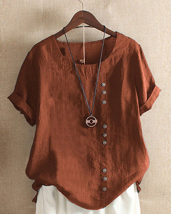 Miranda | Women's Relaxed Fit Summer Tee — High-Low Hem