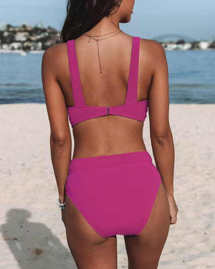 Hilda™ | High-Waist Solid Swimsuit