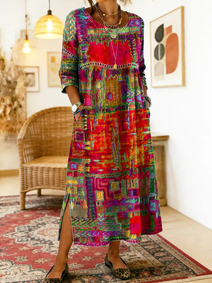 Sierra | Patchwork Denim Dress
