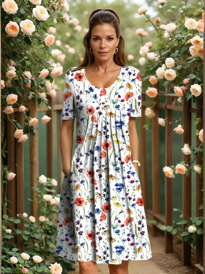 Harper | Women's Elegant A-Line Dress with Tummy Coverage