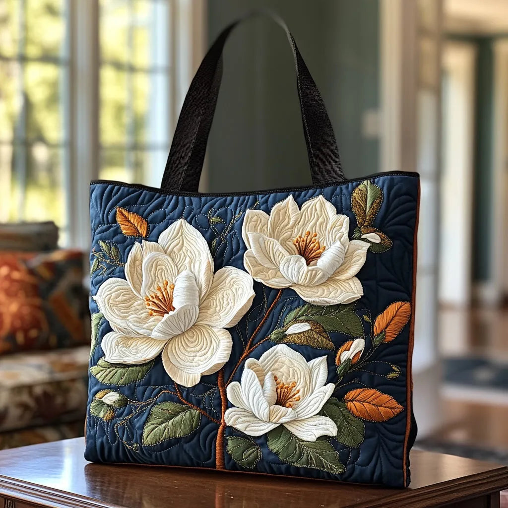 Handcrafted Quilted Magnolia Bag