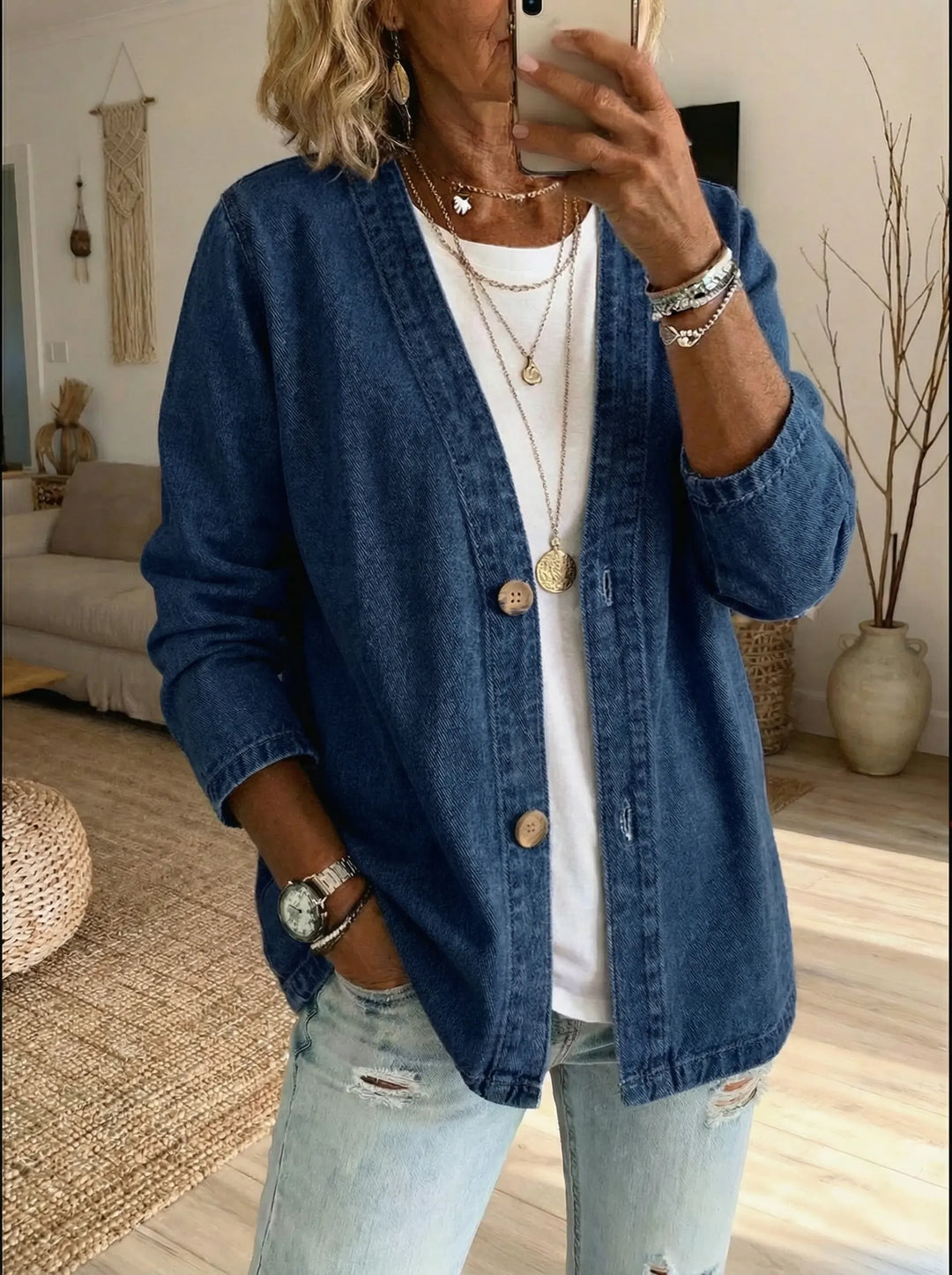 Dana™ | Denim Button Cardigan
