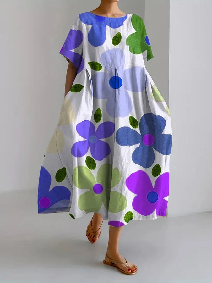 Eliana - Colorful and Comfortable Midi Dress