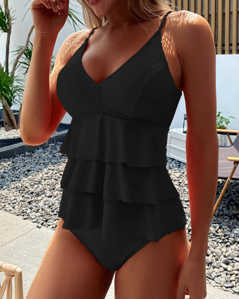 Lia™ | Solid Ruffled Swimsuit