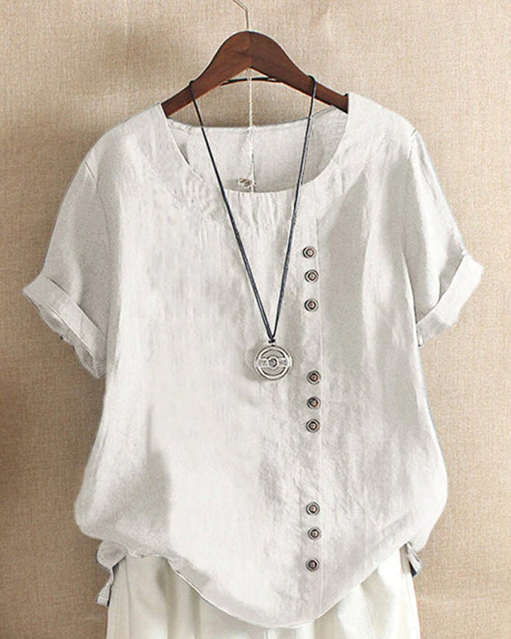 Miranda | Women's Relaxed Fit Summer Tee — High-Low Hem