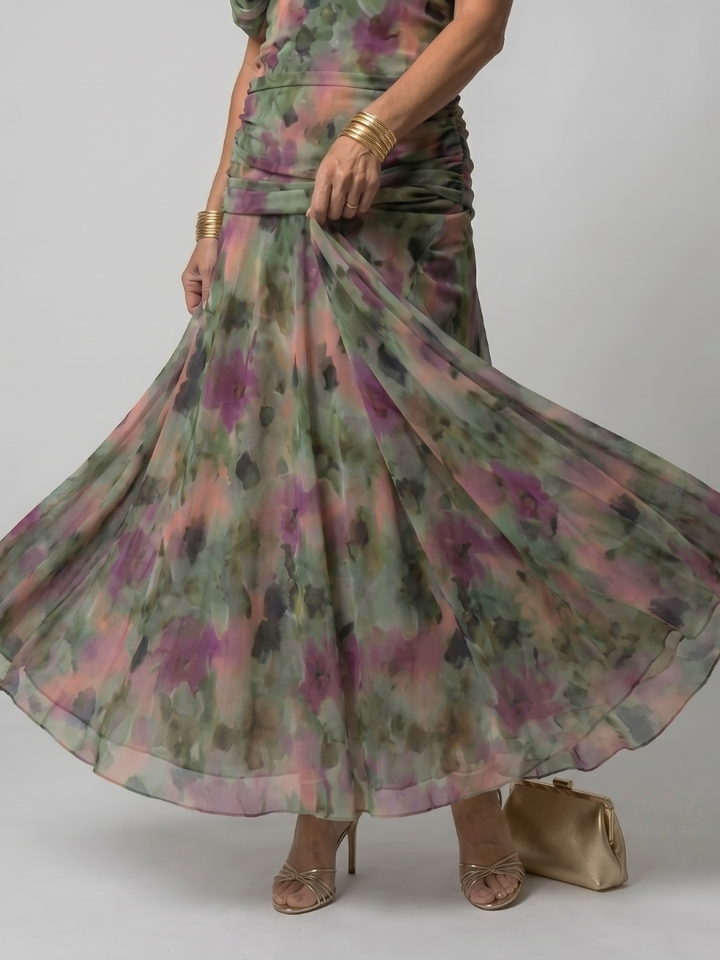 Calen | Women's Off-Shoulder Midi Dress — Flowy Fit