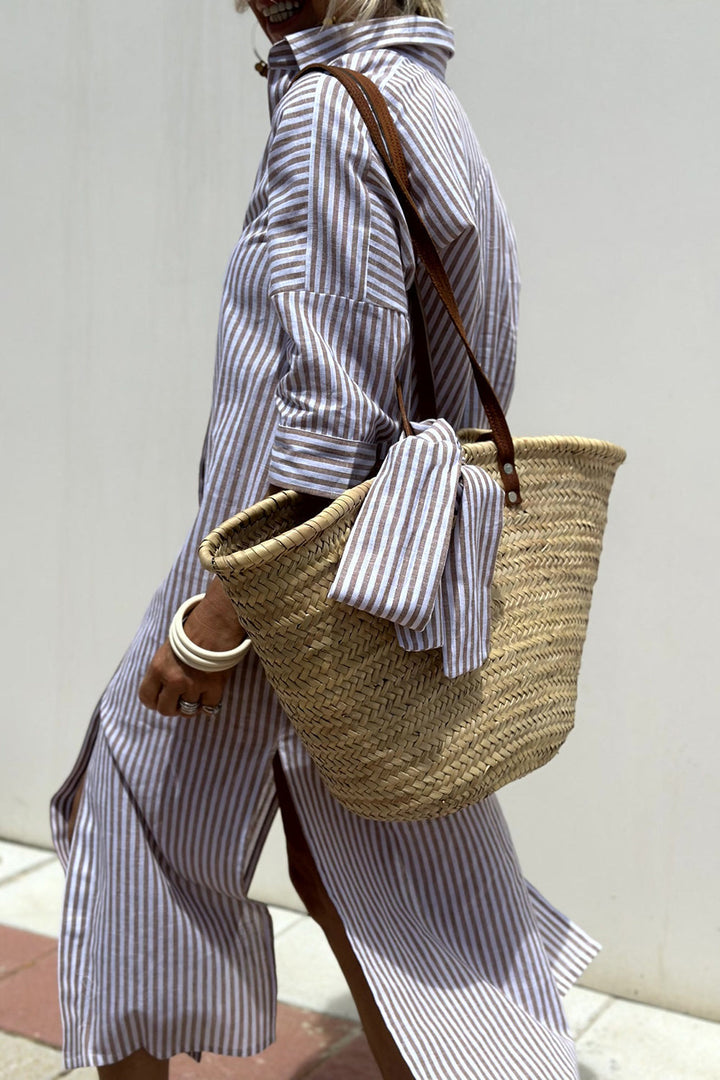 Sophia | Women's Striped Shirt Dress — Relaxed Summer Style