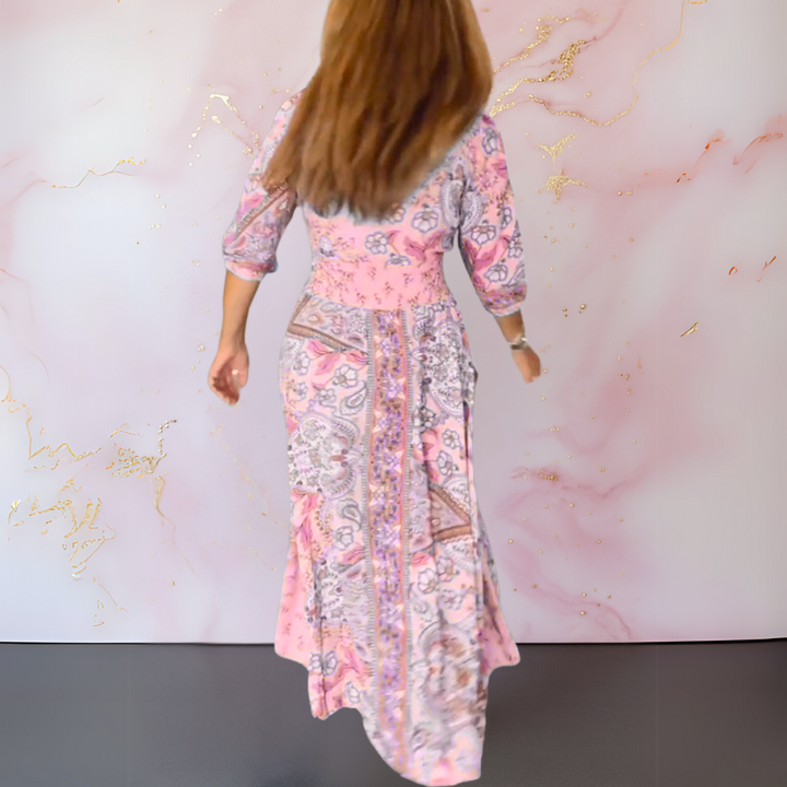Marga | Women's Elegant V-Neck Maxi Dress for Summer