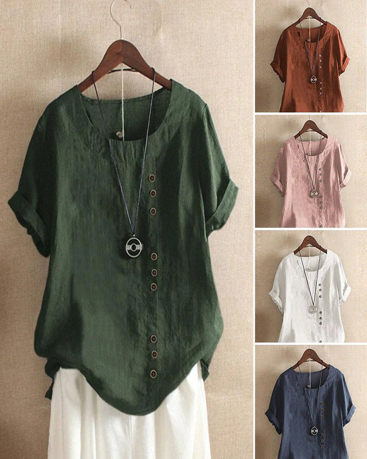 Miranda | Women's Relaxed Fit Summer Tee — High-Low Hem