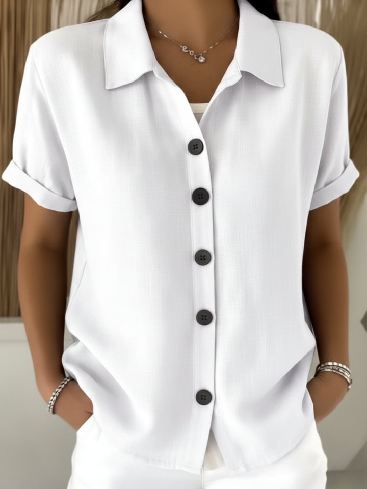 Thea | Women's Short Sleeve Button Shirt