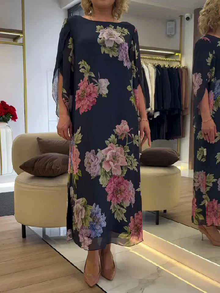 Floral Print Maxi Dress | Lightweight Chiffon Comfort
