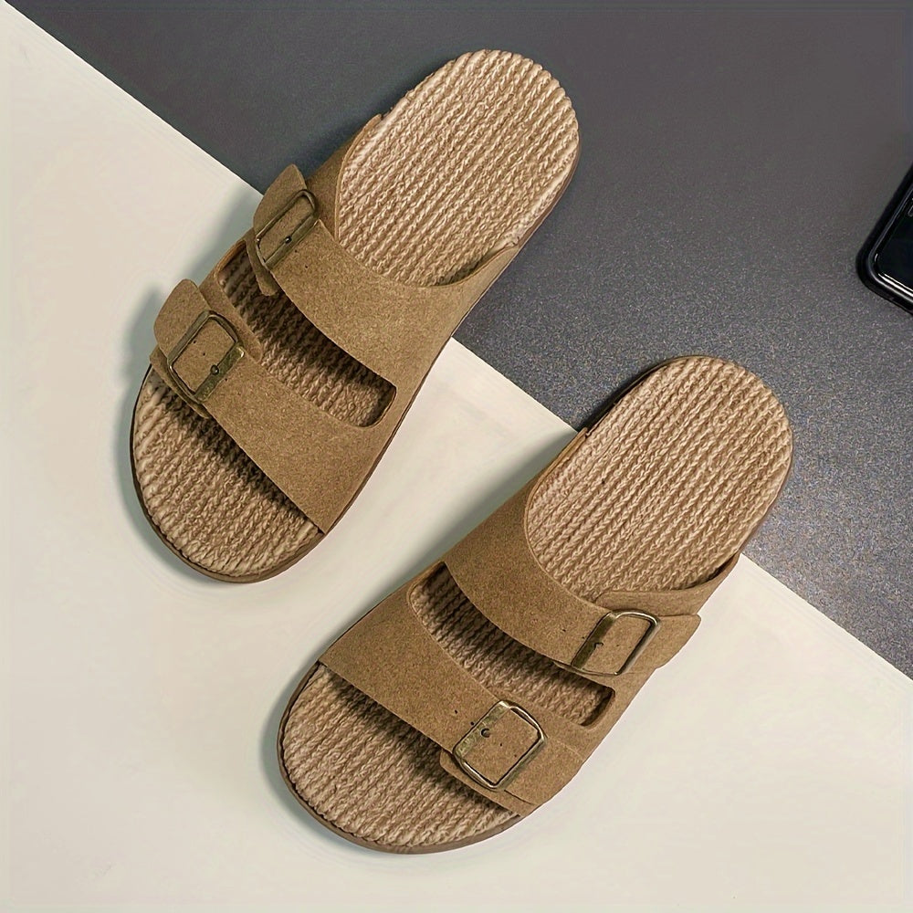 Romeo | Men's Woven Double-Buckle Footbed Sandals