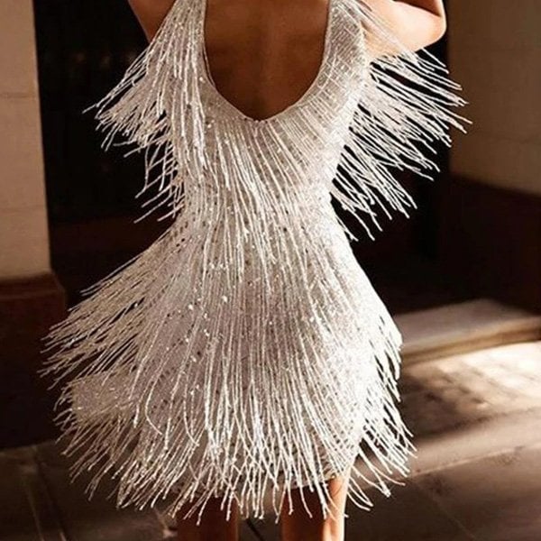 Reese | Women's Elegant Fringe Party Dress for Nights Out