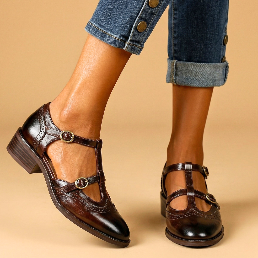 Elodie | Lucienne Leather Mary Janes