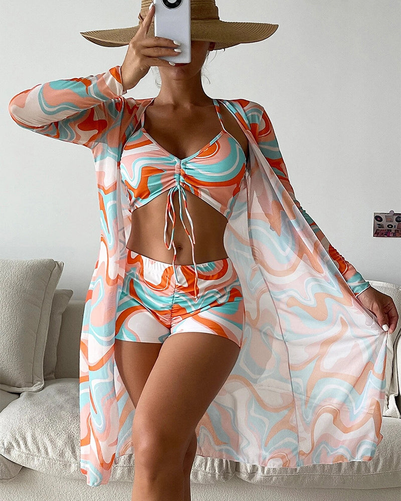 Luna™ | Printed 3-Piece Bikini Set