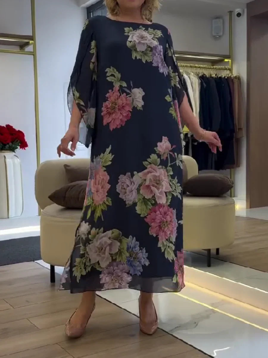 Floral Print Maxi Dress | Lightweight Chiffon Comfort