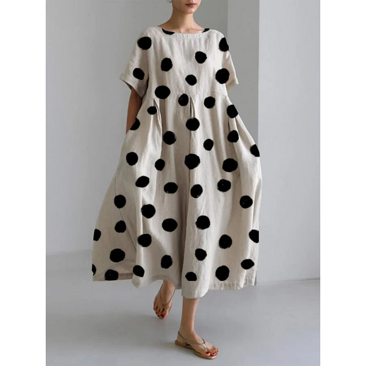 Valentina - Casual Polka Dot Dress