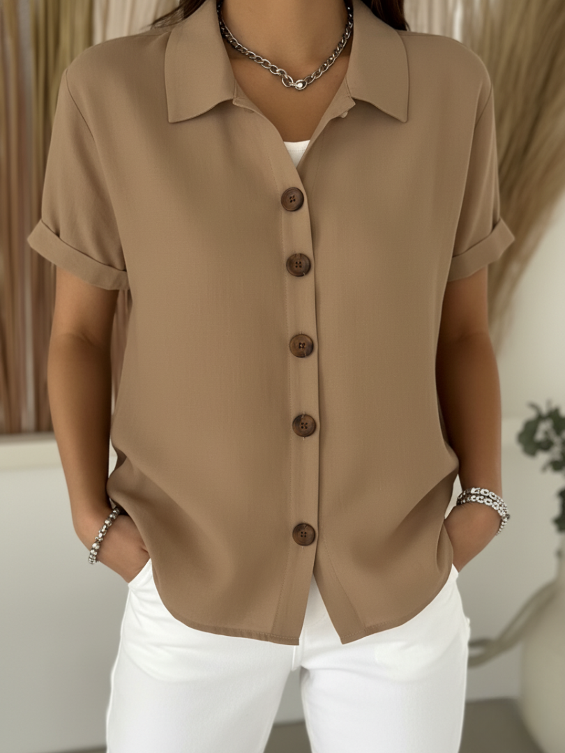 Thea | Women's Short Sleeve Button Shirt