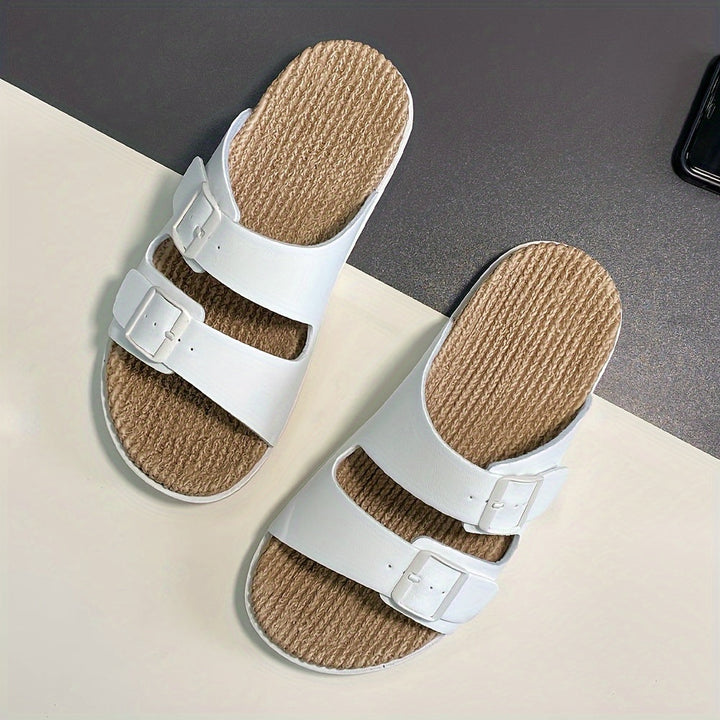 Romeo | Men's Woven Double-Buckle Footbed Sandals