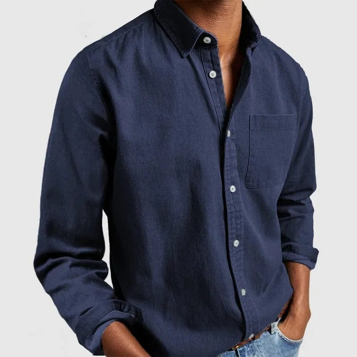 Caleb | Men's Classic Button-Up Shirt — Versatile Fit