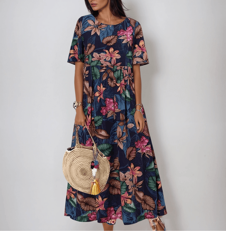 Lovi | Women's Floral Midi Dress — Elegant Summer Style