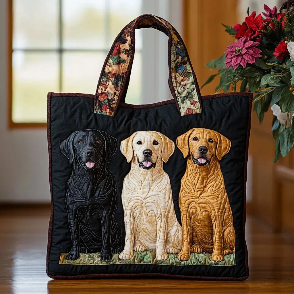 Handcrafted Three Labradors Bag