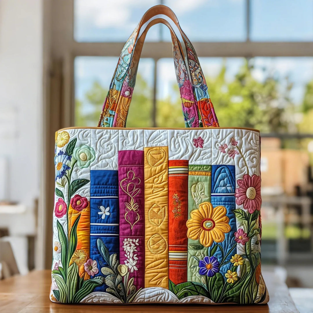 Handcrafted Floral Library Bag