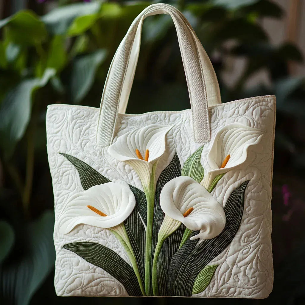 Handcrafted Quilted Shell Bag White
