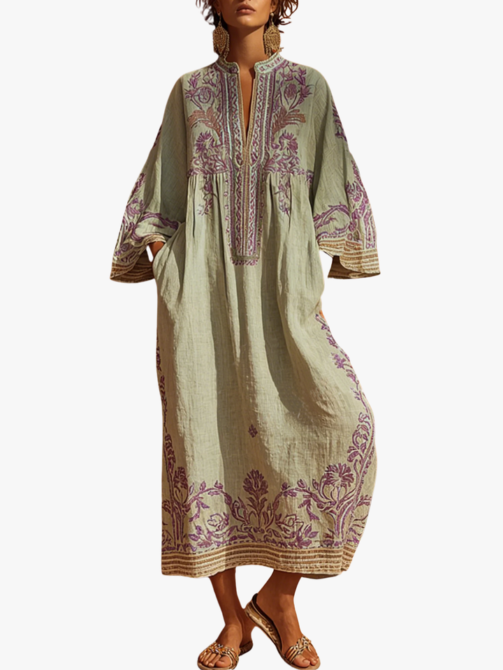 Thea | Flowing Embroidered Dress for Women