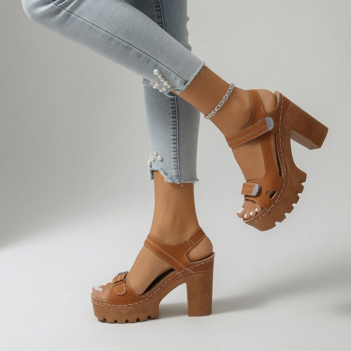 Paige | Urban Style Platform Block Heel Sandal