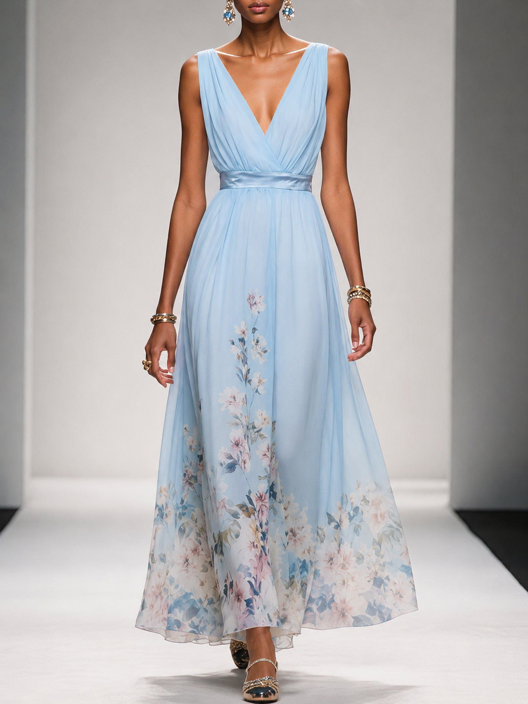 Trixie | Sleeveless A-Line Maxi Dress
