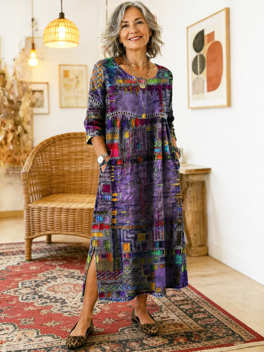Sierra | Patchwork Denim Dress