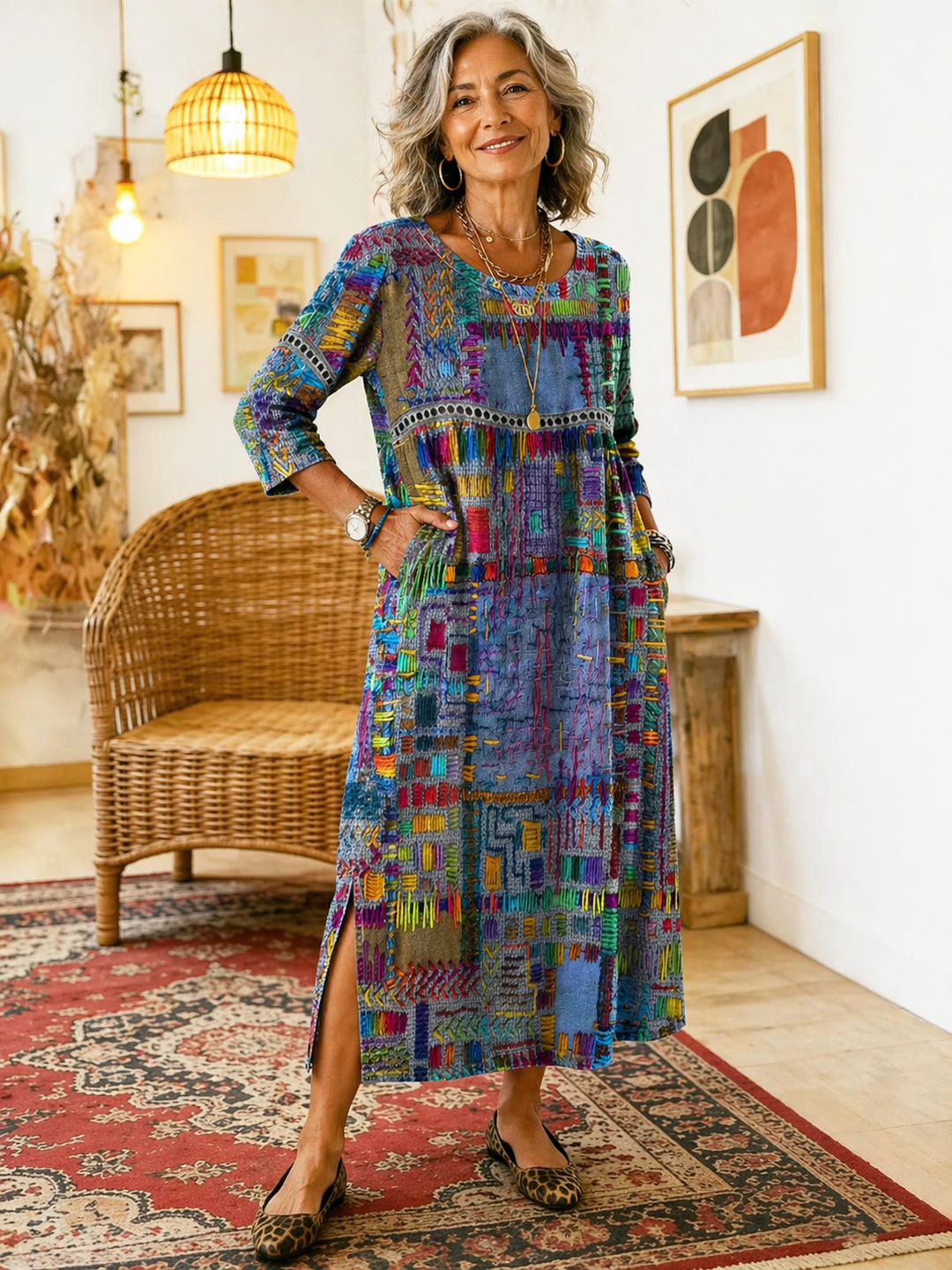 Sierra | Patchwork Denim Dress