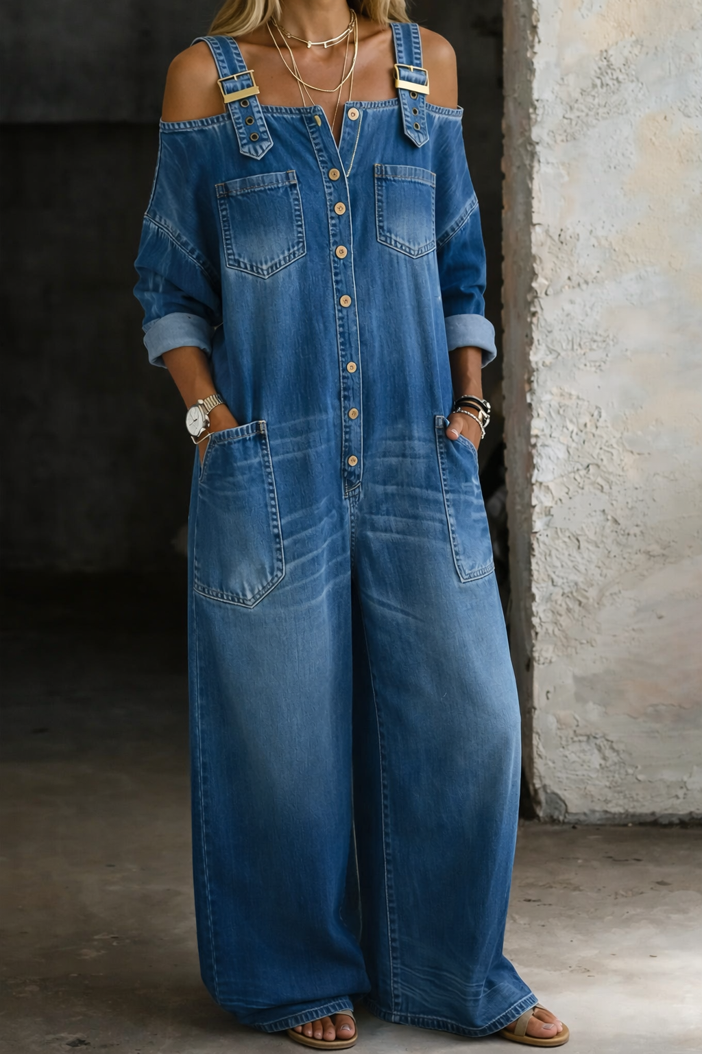 Maya - Women's Off-Shoulder Jumpsuit — Casual Chic