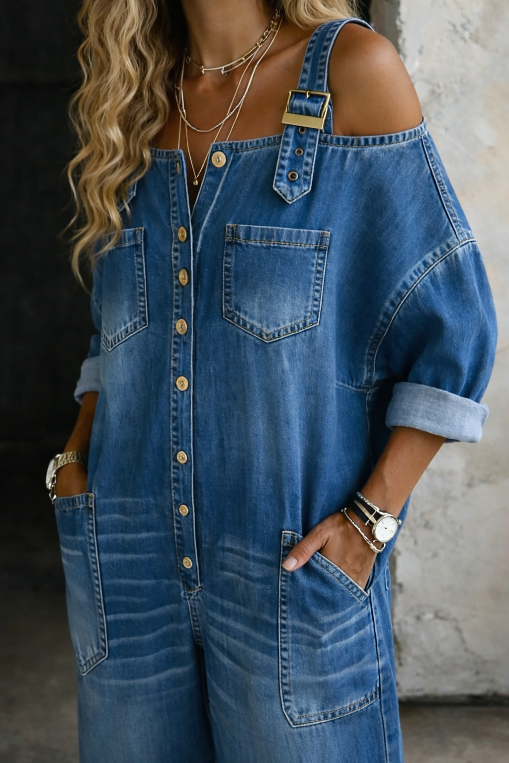 Maya - Women's Off-Shoulder Jumpsuit — Casual Chic