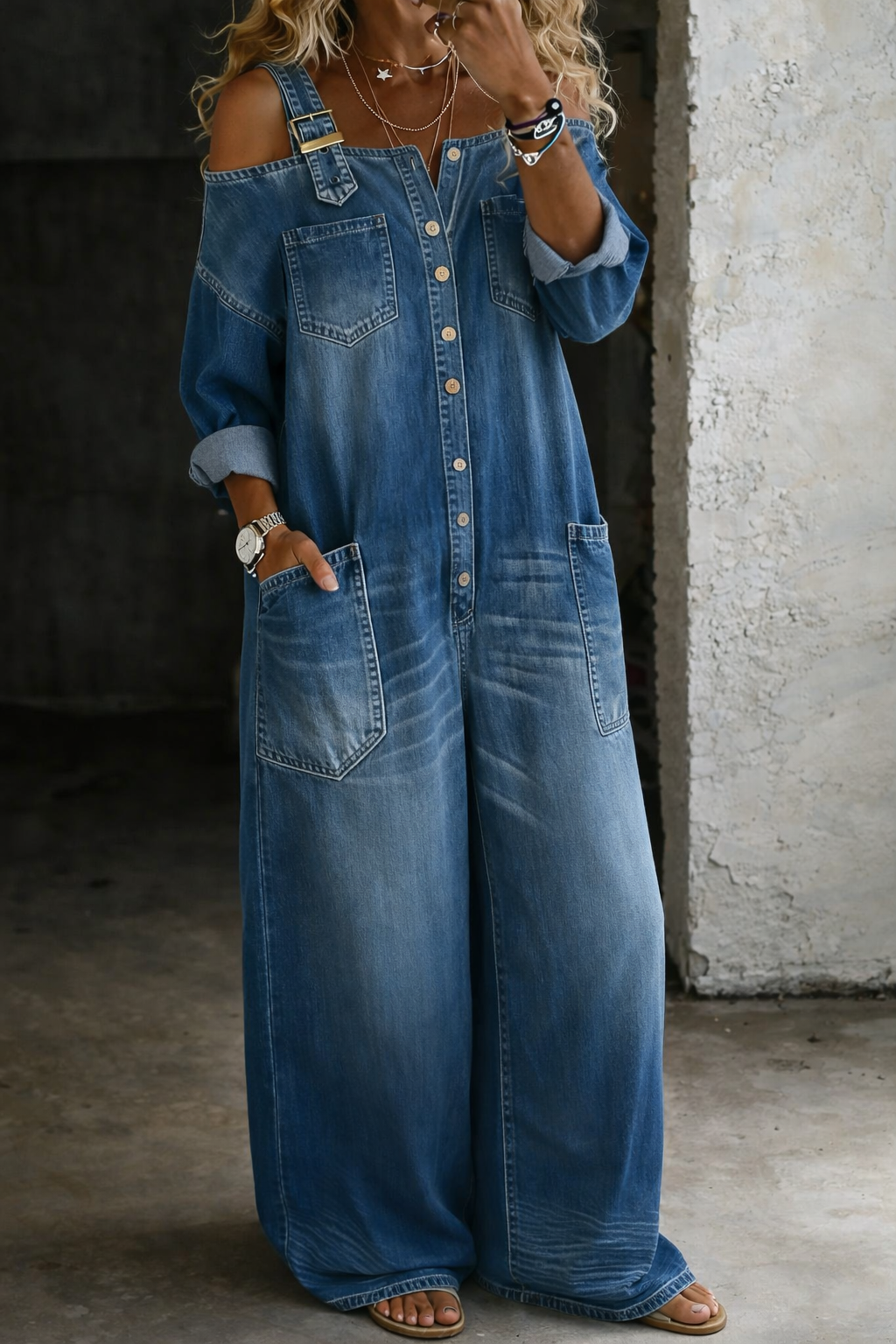 Maya - Women's Off-Shoulder Jumpsuit — Casual Chic