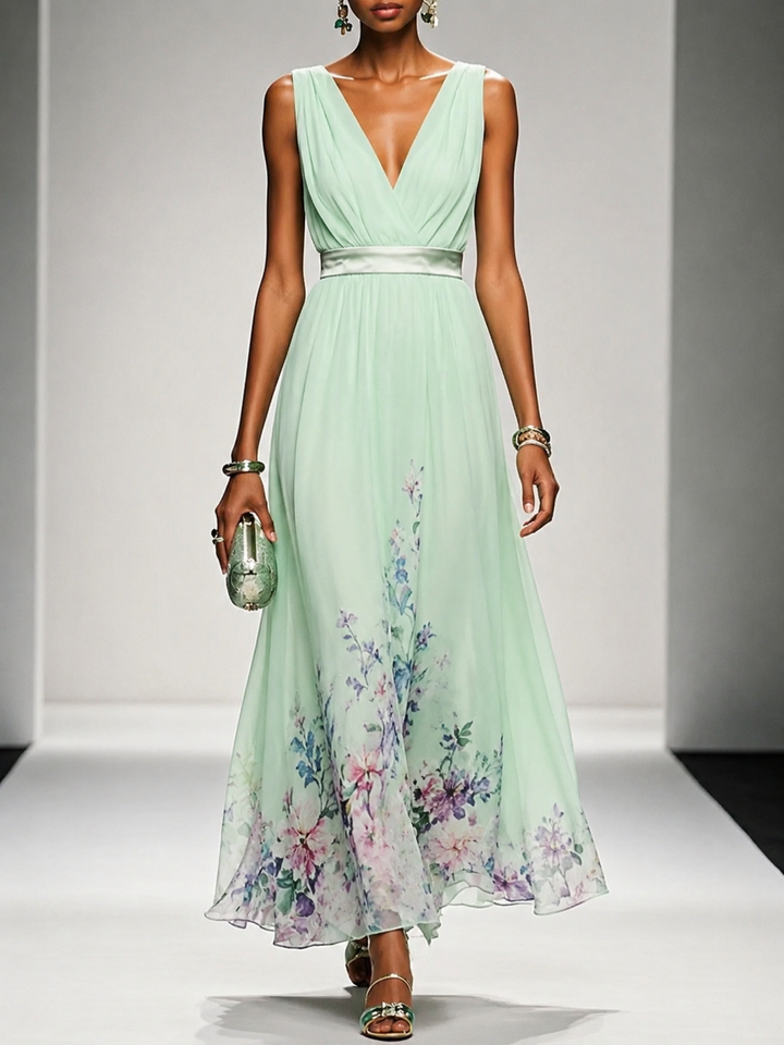 Trixie | Sleeveless A-Line Maxi Dress