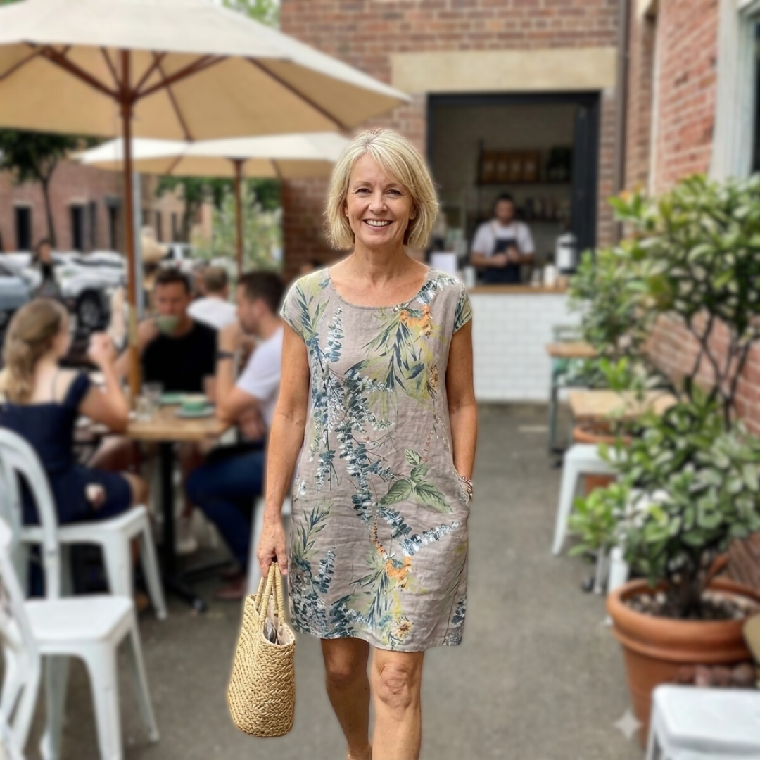 HADLEY | Women's Casual Midi Dress — Relaxed Striped Fit