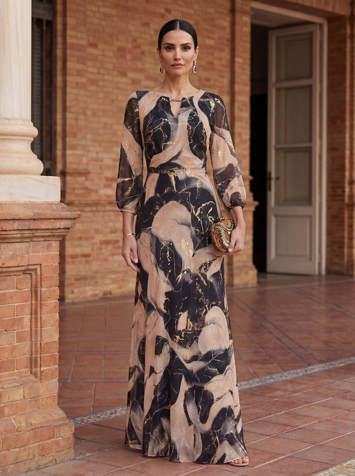 Scarlett | Printed Chiffon Dress