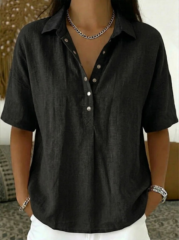 Lowelyn | Blouse with Collar and Button