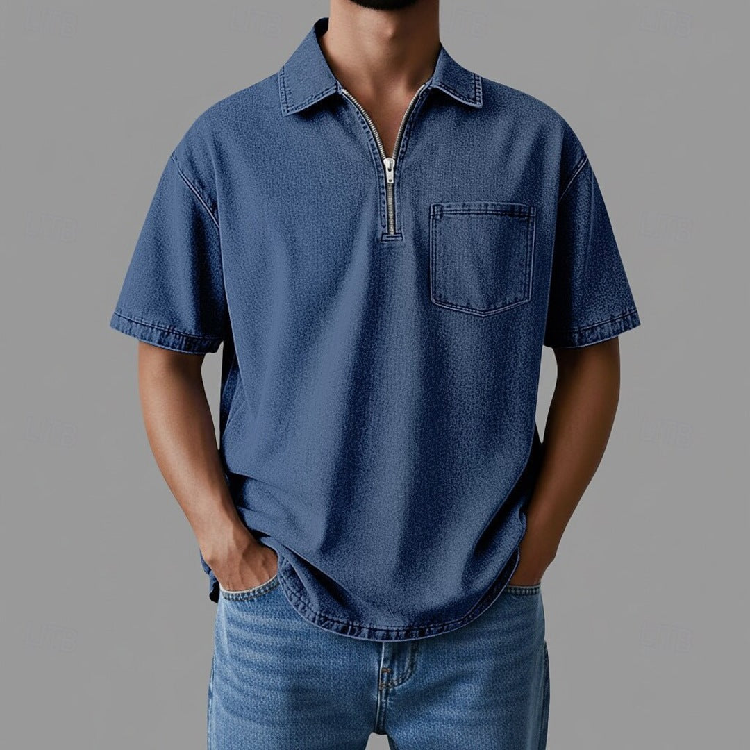 Wyatt | Zip Denim Shirt