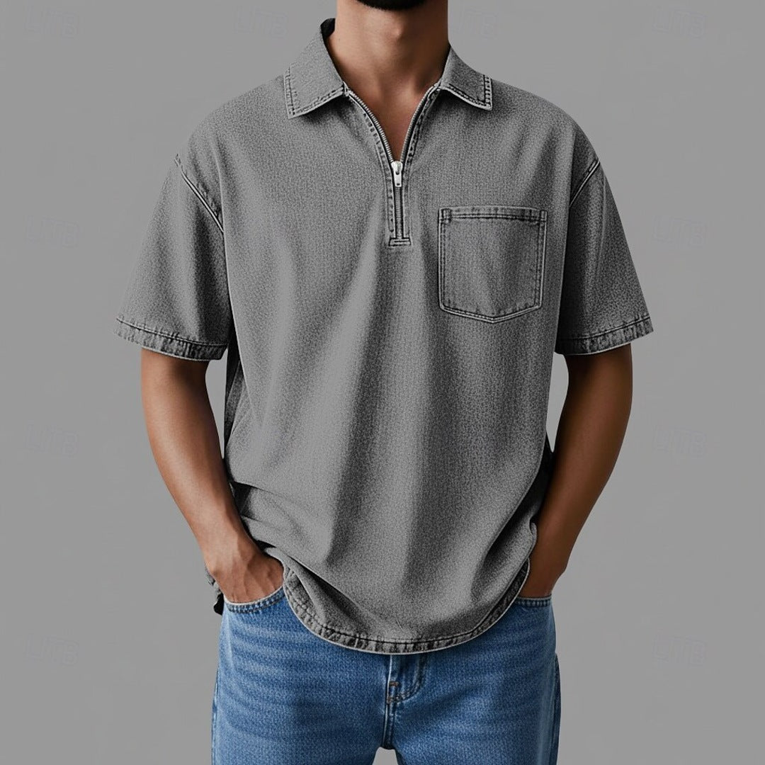 Wyatt | Zip Denim Shirt