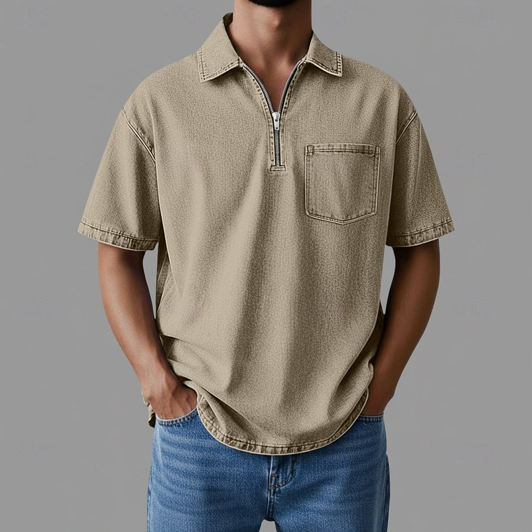 Wyatt | Zip Denim Shirt
