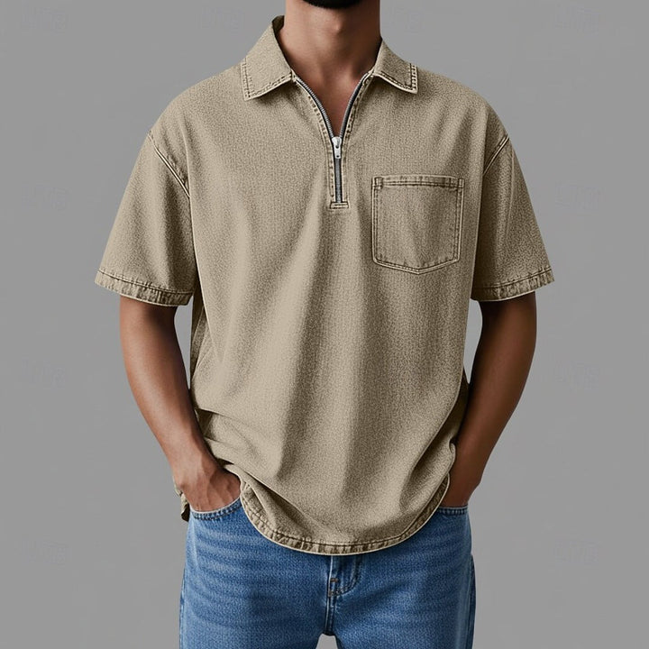 Wyatt | Zip Denim Shirt