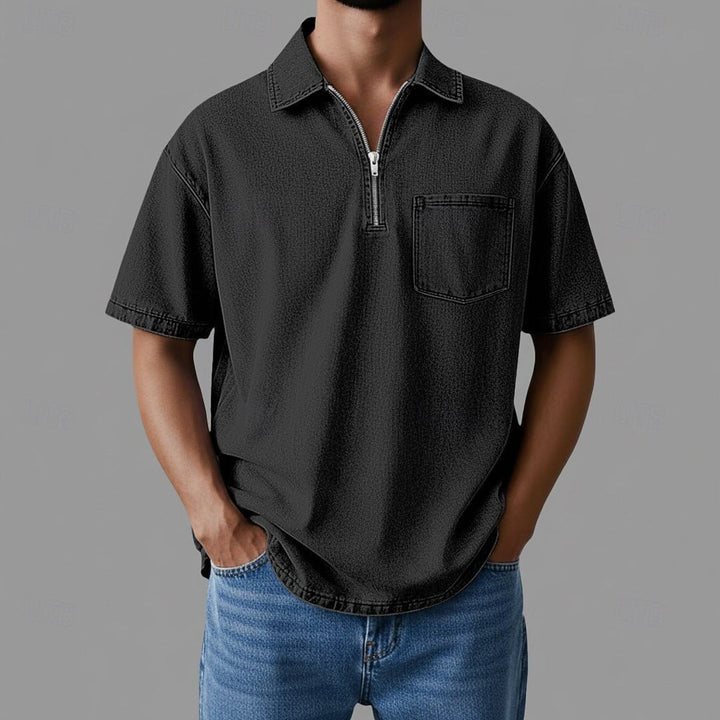 Wyatt | Zip Denim Shirt