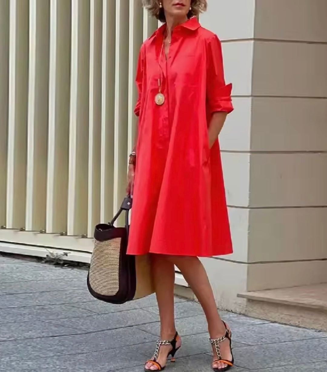 Judy | Women's Classic Shirt Dress — Relaxed A-Line Fit