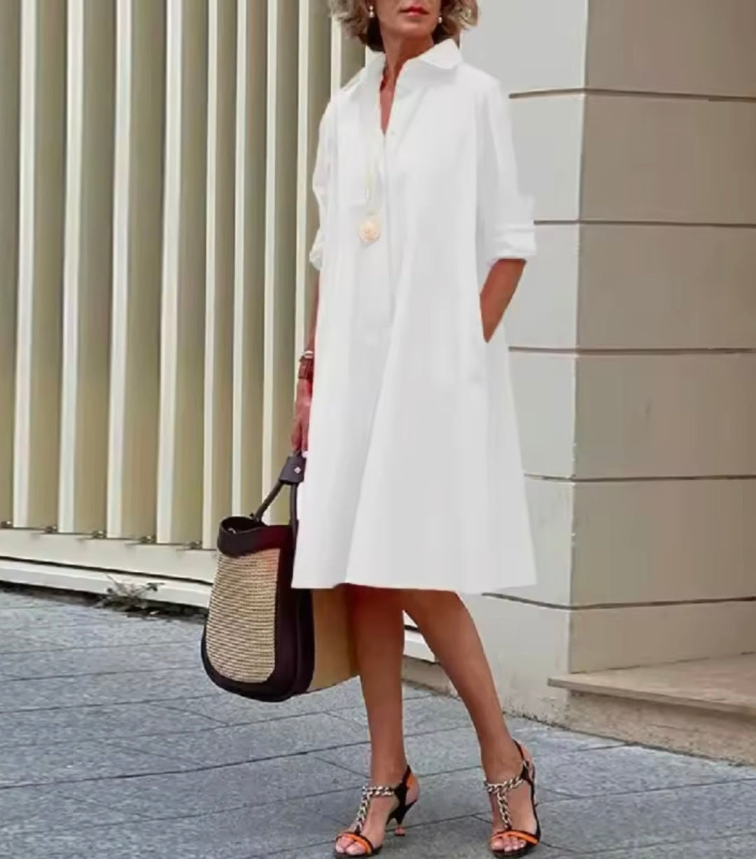 Judy | Women's Classic Shirt Dress — Relaxed A-Line Fit