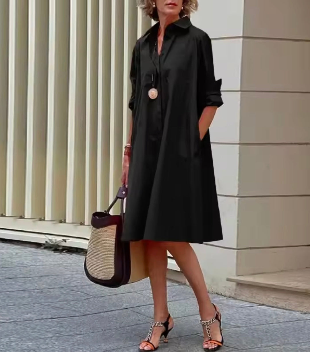 Judy | Women's Classic Shirt Dress — Relaxed A-Line Fit