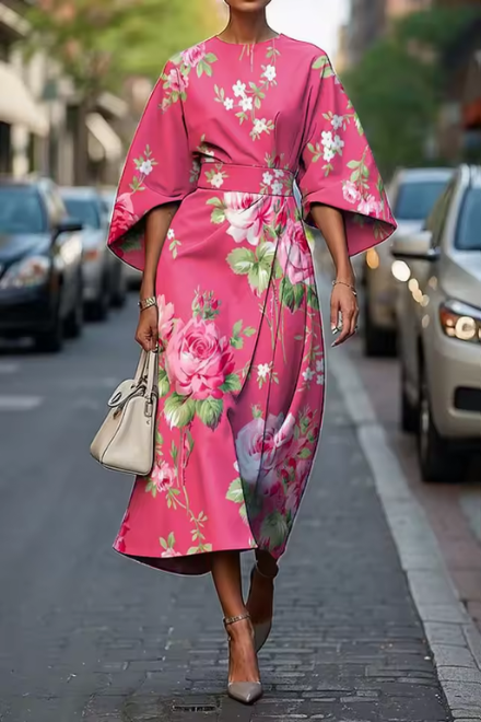 Robin | Women's Elegant Floral Dress — Feminine Silhouette